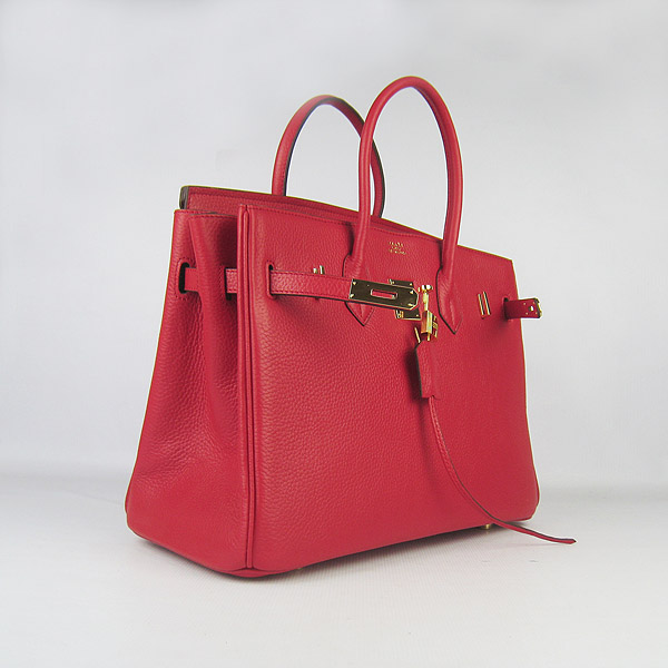 High Quality Fake Hermes Birkin 35CM Togo Leather Bag Red 6089 - Click Image to Close